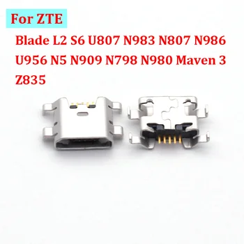 100 Бр. USB Зарядно Зарядно устройство За Зареждане на Портове И Конектори Жак За ZTE Blade L2 S6 U807 N983 N807 N986 U956 N5 N909 N798 N980 Maven 3 Z835