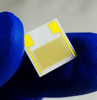 100 микрона межпальцевый златен електрод тонкопленочная схема IDE Кондензаторен масив биосенсор влажност на газ чип