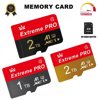 100% Оригинална Карта Micro SD TF Class10 128/256/512 GB Карта с памет, 1 TB И 2 TB Cartao De Memoria Flash Usb Стик Mini SD Card