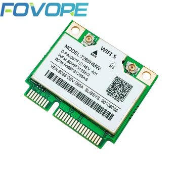 1167 Mbps 7265HMW MINI PCIE WiFi карта Двухдиапазонная 2,4 G + 5G WiFi Безжична мрежова карта Mini PCI-E Bluetooth V4.0 Поддържа WIN7/8/10