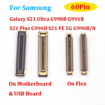 2 ЕЛЕМЕНТА 60Pin USB Порт За зареждане за Samsung Galaxy S21 Ultra G998B G991B S21 Plus G996B S21 FE 5G G990B/N Зарядно устройство спк стартира строителни Конектор