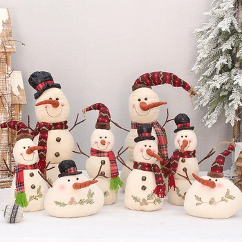 2023 Коледна украса, Бельо Бродирани цилиндър, Остроконечная Шапка, Кукла-Снежен човек, Коледни подаръци, Декорация на Кукли