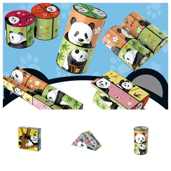 3D панда, магически куб, забавни играчки, успокояващ върховете на пръстите си, замяна пъзел, интелект, Сгъване безкрайна декомпрессионная играчка