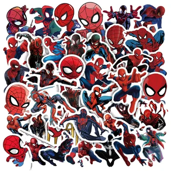 50 бр. аниме етикети-Disney Marvel spiderman, Avengers, китара за скейтборд, багаж за лаптоп, мультяшная водоустойчив стикер, детски играчки