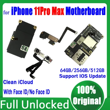 64 GB/256 GB/512 GB За iPhone 11 Pro Max Оригиналната Разблокированная дънна Платка Поддържа Ъпгрейд С/Без Face ID на дънната Платка Работи В режим на Пълно тестване