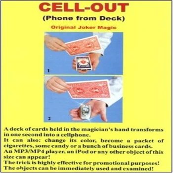 Cell-Out (Мобилен телефон с карта) Се Жонгльори Подпори за фокуси отблизо Карта Magie Illusion Клоун комплект за обект Magica
