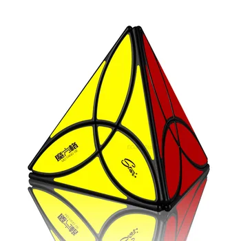 [ECube] QiYi Clover Pyraminx Творческа Професионална игра, Играчка, Плавна Скорост, Обучение пъзел игра За възрастни И Деца, Упражнение, Подарък