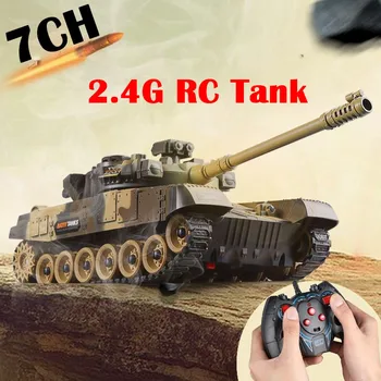 Rc танк Military War Battle САЩ M1 Leopard 2 Играчка кола с дистанционно управление Тактически модел Електронни играчки за момчета и деца