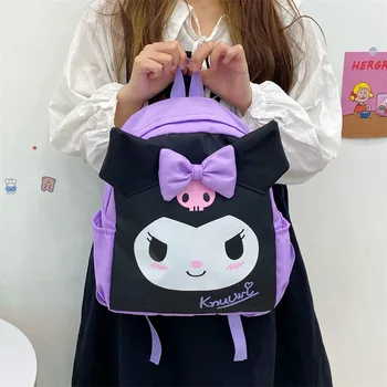 Sanrio Cinnamoroll Kuromi My Melody Аниме Раница с Голям Капацитет, Кавайная Пътна чанта за улицата, Мультяшная студентски училищна чанта, подарък