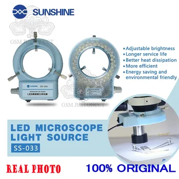 SS-033 56, led околовръстен лампа с фоново осветление, регулируем на 0-100%, led кръгла лампа за тринокулярного стереоскопичен микроскоп