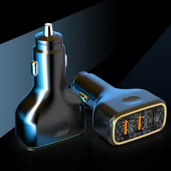 USB C Зарядно Устройство Адаптер за Запалката на 80 W 4 Порта Супер Бързо Зарядно устройство, Адаптер За Зареждане на Различни устройства За Автомобилни Седани