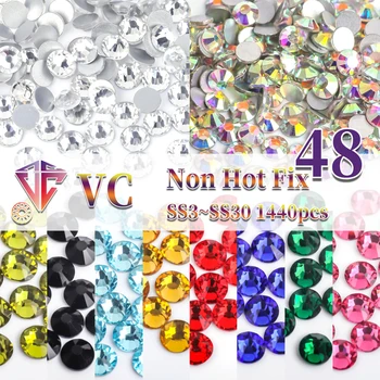 VC Кристали и орнаменти, без топла определяне на равна подметка, аксесоари за дизайн на ноктите, стикер за нокти DMC, блестящ камък, диамант, направи си САМ