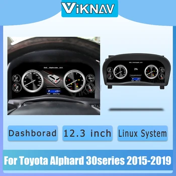 ViKNAV 12,3-инчов цифров сензор за Toyota Alphard 30series 2015-2019 подмяна на арматурното табло на автомобила система Linux