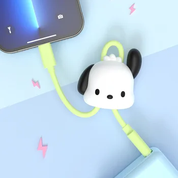 Аниме Sanrio USB Type C Кабел Cinnamoroll Kuromi 3D Силикон за Huawei, Xiaomi Realme iPhone Тел За Бързо Зареждане на USB Кабел за данни