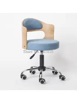 Бар стол домакински подвижен въртящ се стол с гръб от масивно дърво стол за маникюрного салон бар bench кръг стол за салон за красота