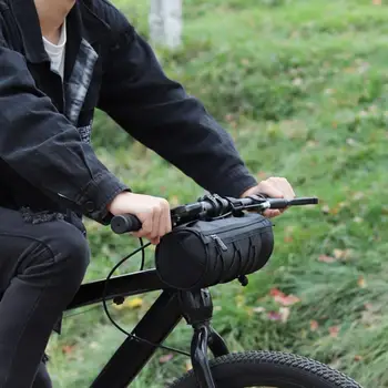 Водоустойчив Мотор чанта на кормилото на велосипеда и Стилна чанта от изкуствена кожа за съхраняване на планински, шосейни велосипеди с пагон под Наем