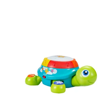 ГГ Музикален барабан, играчка Qizhi, ползающая костенурка, учащаяся лазать, детска електрическа играчка за ранно обучение