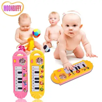 Детско Музикално пиано за деца, развитие на играчка, ранна образователна игра, подарък 18 * 6 см, музикални играчки с различни цветове за бебето