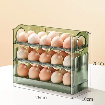Държач за яйца, кутия за съхранение, контейнер-Органайзер, хладилник, Диспенсер за кухненски аксесоари, Органайзер