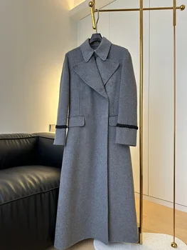 Есенно-зимния ново кашемировое палто ръчно изработени, елегантен и нежен темперамент