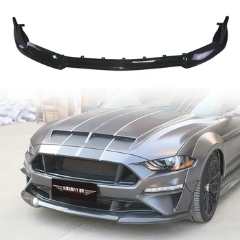 За 2018-2023 Ford Mustang Предната устна Материал от въглеродни влакна Преден Сплитер Брадичката Аксесоари за тунинг на автомобили в стил Сервини