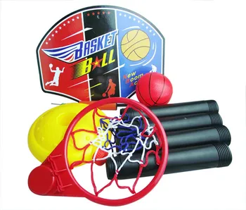 [Забавно] Може да се регулира височината на баскетболни стойки, играчки суперспортивных баскетболни стойки + комплекти за игра на баскетбол + надувное устройство, е детска игра за фитнес