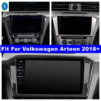 Конзола, арматурното табло, екран, GPS Навигация, декор, хастар, подходящ за Volkswagen Arteon, интериорни Аксесоари от въглеродни влакна, 2018-2020,