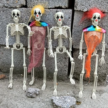 Крайно мини-скелети за Хелоуин, от духове Къща, играчка-скелет с дълга окачен на въжето за зловещата търговия на едро