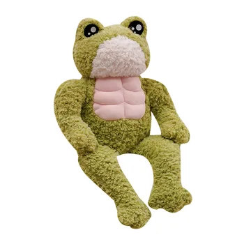 Мила супер мека жаба, плюшена играчка, Очарователна мускулна жаба, играчки, Кавайная жаба, Играчка, Черепашья бъбрек,