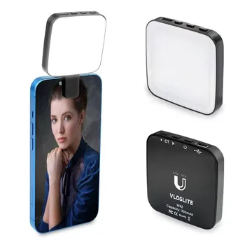 Мини-magnetic, лампа за Селфи W42 за Magsafe iPhone 12 13 14 Серия Led Pocket Cube Light с Клипс за грим Vlog Fill Light