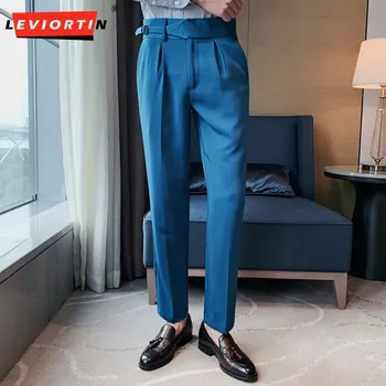 Мъжки бизнес ежедневни панталони, мъжки и дълги панталони за малки крака, корейската версия тенденция на годни, панталони за официални костюми, пролет и лято