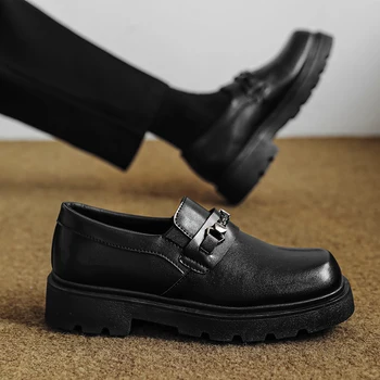 Мъжки Модни Висококачествена Кожена Бизнес Оригиналната Офис Сватбена Модельная обувки, Мъжки Официалната обувки 2023, Лятна обувки за смокинг