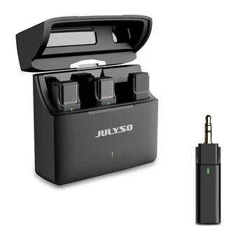 Най-продаваният мини-петличный микрофон на марката Julyso 2,4 G Mini с зарядно калъф и порт за 3.5 мм за