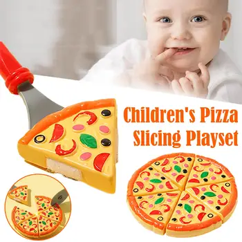Нова Детска играчка за рязане на пица, Имитирующая Пластмасова Супена за пица, Детска играчка, Кухня, ролеви игри, кухненски играчки за приготвяне на храна за деца