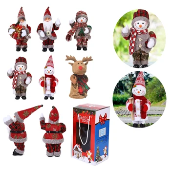 Нова Коледна електрическа музикална кукла, Креативен Коледен декор на Дядо Коледа, Танцуват на батерии, Забавни Коледни кукли за деца и възрастни