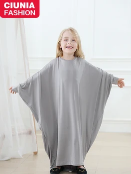 Ново модно детско рокля от джърси със свободни ръкави 