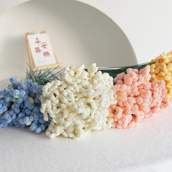 Пластове цвете, ръчно изработени, вязаный на една кука, Модерен Вълна букет от ръчно плетени За домашно подарък, украса за сватбена вечер със собствените си ръце