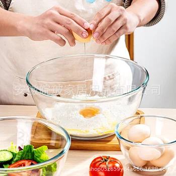 Прозрачна стъклена купа, домакински салатница, голяма микровълнова фурна, специална термостойкая висока температура взбивалка за яйца