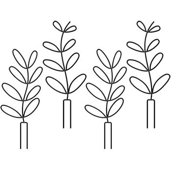 Решетка за стайни растения, Градинска решетка във формата на лист За увивни растения, Малка метална решетка, за стайни растения