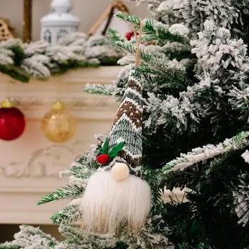 Светещ Безлични кукла, Коледна украса, Загорающаяся Безлични кукла, Чар, за елхи, Неповторимия Коледен декор под формата на Джудже, Светлинен