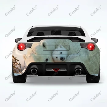 стикер с изображение на бели мечки в колата модификация на задната опашка на камиона е подходящ за опаковане на болки в камион аксесоари стикери стикери