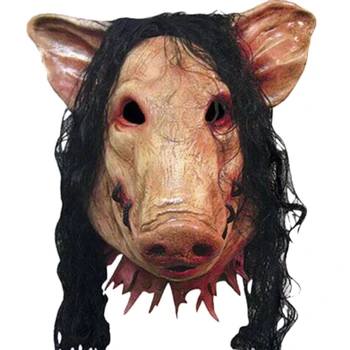 Страшно видях на Хелоуин, Маска във формата на главата на Свинята, Cosplay, Вечерни, Ужасни животински маски, Костюми за възрастни, на Маскарадните аксесоари