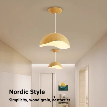 Тавана лампа Nordic LED под дървото, простота, висящи лампи за хранене, маса за хранене, нощни декоративна лампа