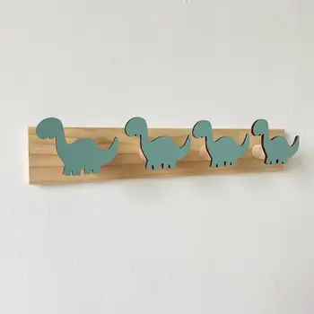 Творчески куки с динозаври, забавен и функционален интериор стени за детски стаи в скандинавски стил, здрава носеща способност, без перфорация