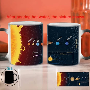 Творчески Чаши За промяна на цвета на Слънчевата Система BSKT-204 Порцеланови Чаши за Безплатна Доставка Чаша Аниме Чаша Промяна на Цвета на Чаша Кафе Чаша На Поръчка