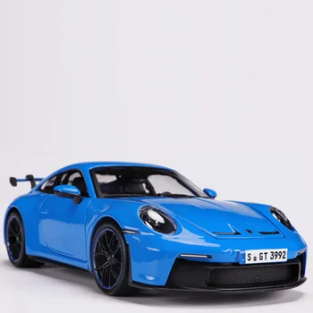 Хвърли под налягане в мащаб 1: 18 Maisto синя спортна кола Porsche 911 GT3, имитация сплав, готов модел, колекция, подарък играчка