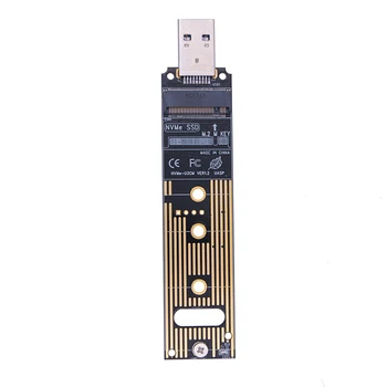 Четец на карти с памет M. 2 NVME-USB 10Gpbs Конвертор USB3.1 M. 2 NVME-USB-A 3,0 Вътрешна карта, конвертор за PCI-E/M. 2 Nvme SSD