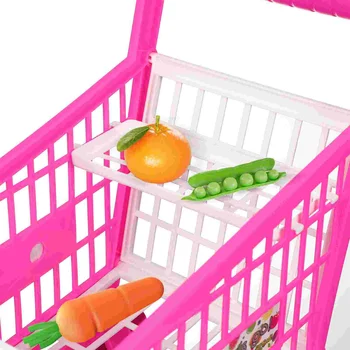 Дете Избутва Колата, която симулира Кошница за пазаруване, Играчки продуктова Пластмасови Мини Детска количка ABS За деца