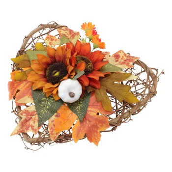 Изкуствена Венец Окачен Венец на Вратата Висулка Есенни декорации Сватба Есенна Тема Дърво Деня на Благодарността