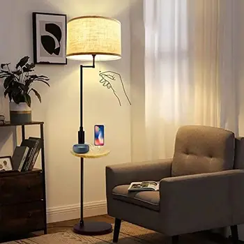  Под лампа за дневна с USB порт за зареждане-Настолна лампа DLLT за четене и Приставной маса-Класическа лампа на високо поле за офис